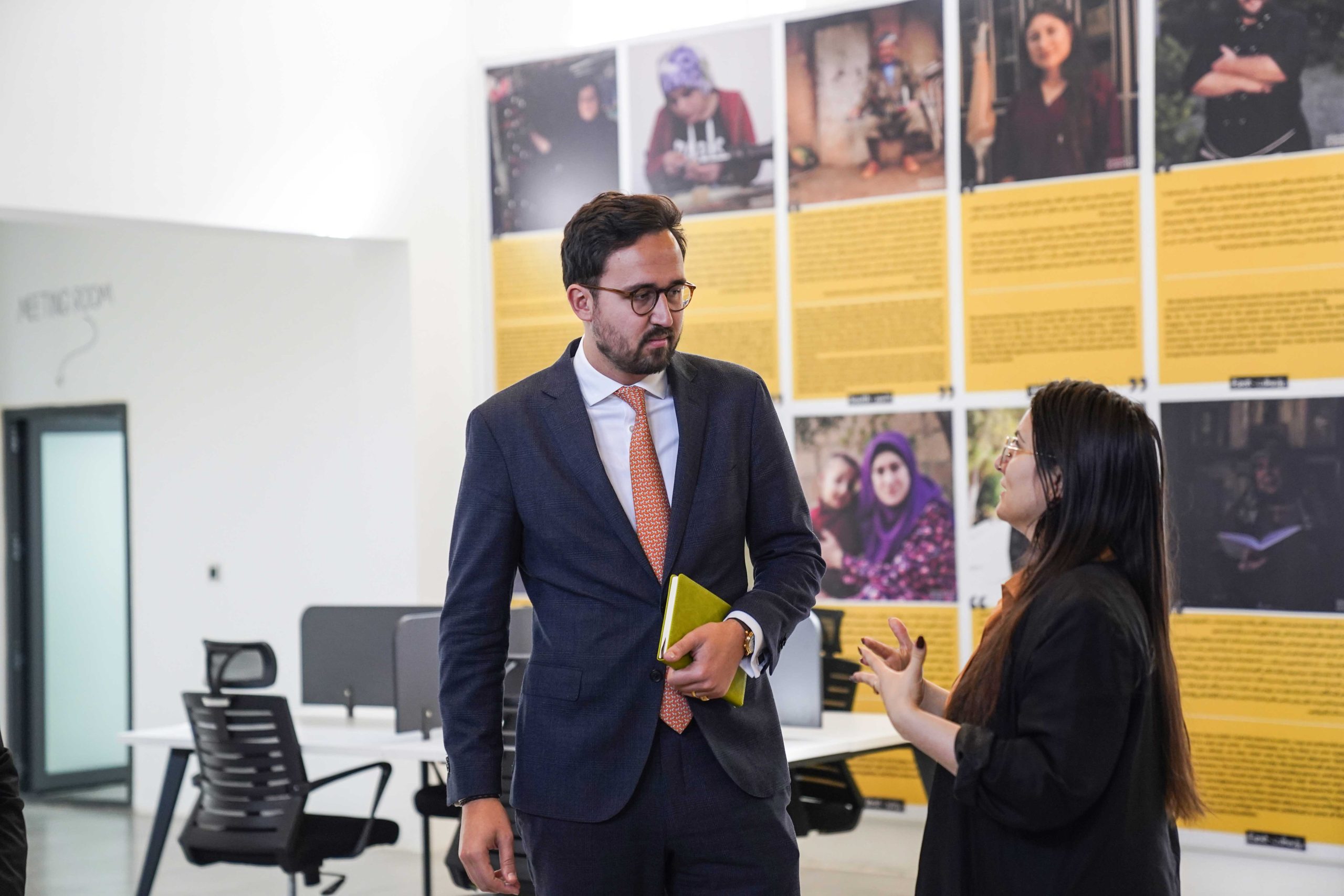 James Oates, the Head of the Political Section at the British Consulate-General Erbil in the Kurdistan Region, visited Vim Foundation, Artfrosh Project, and Kamaran Museum